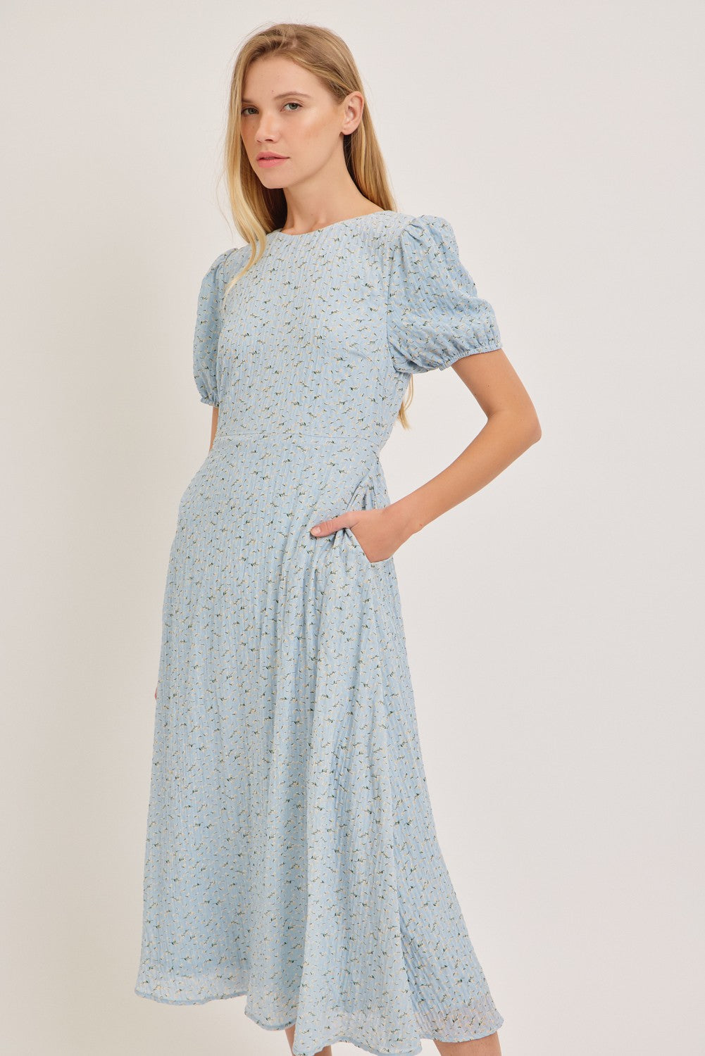 The Lauren Floral Tie Midi Dress