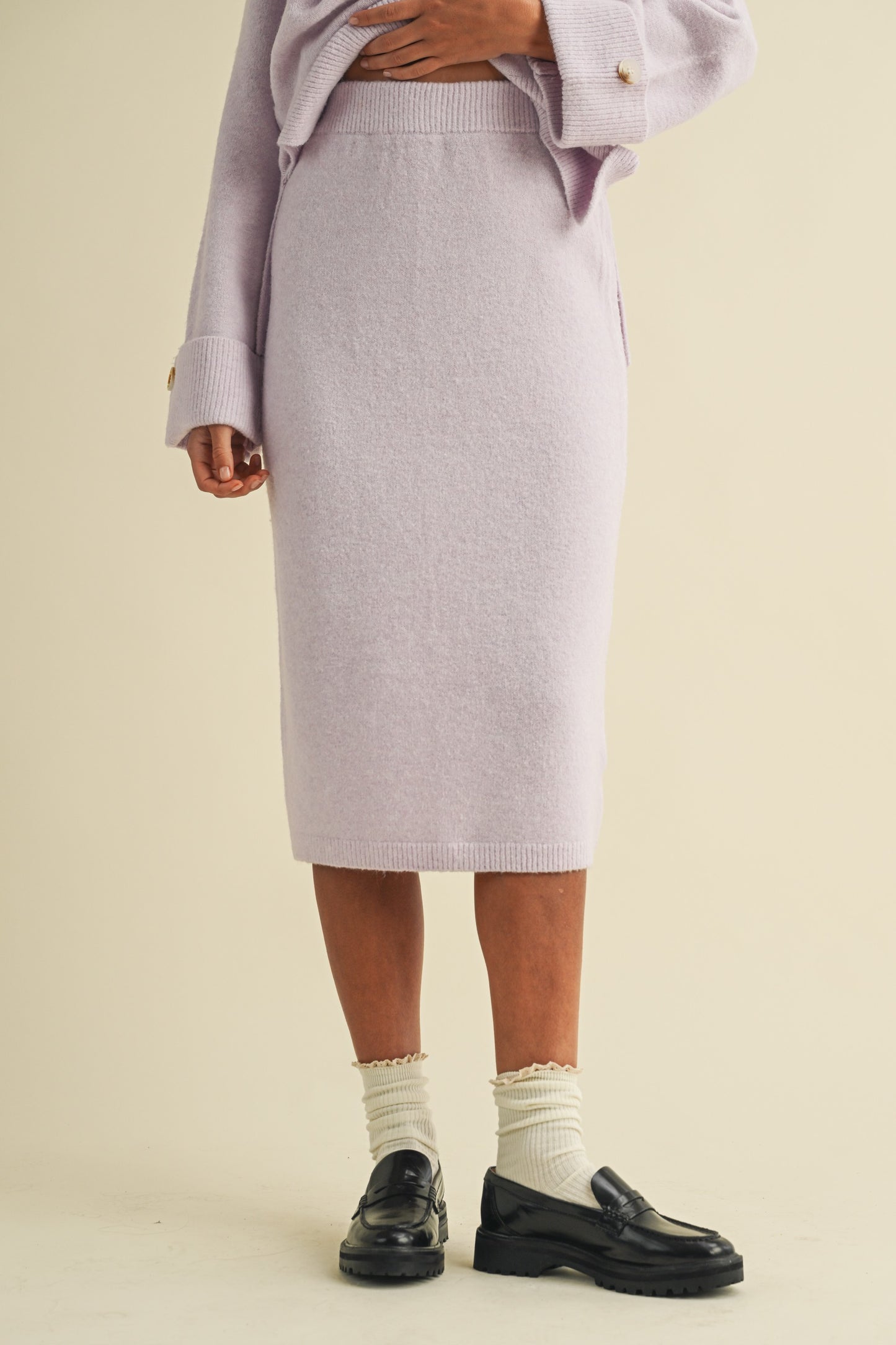The Taylor Sweater Set in Soft Lavender