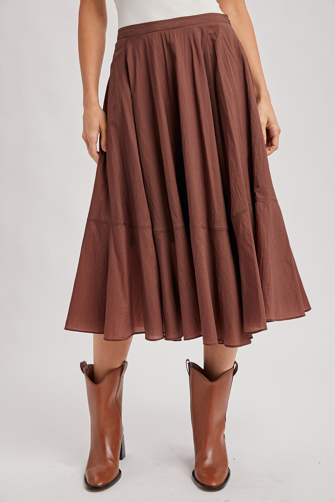 The Katie Flounce Midi Skirt