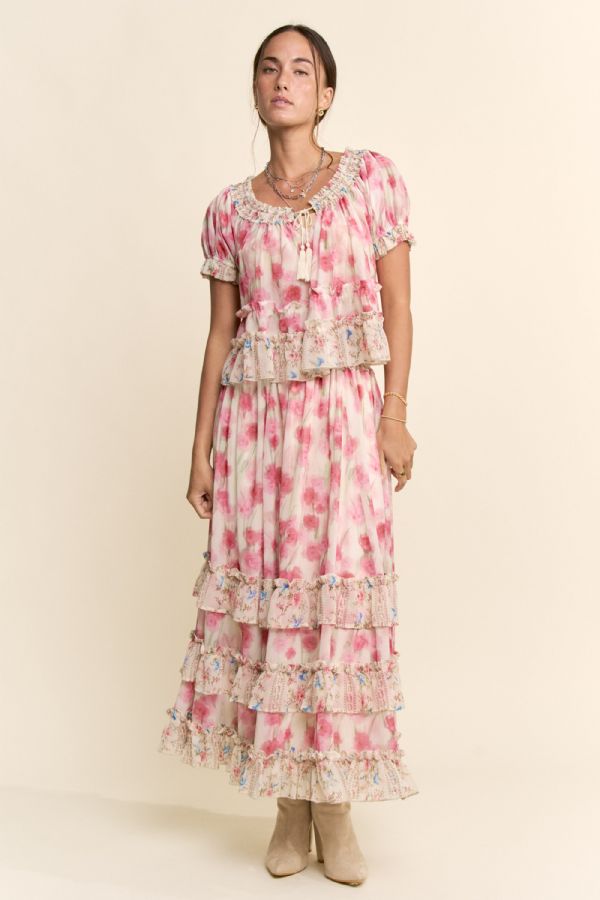 The Elle Floral Chiffon Set