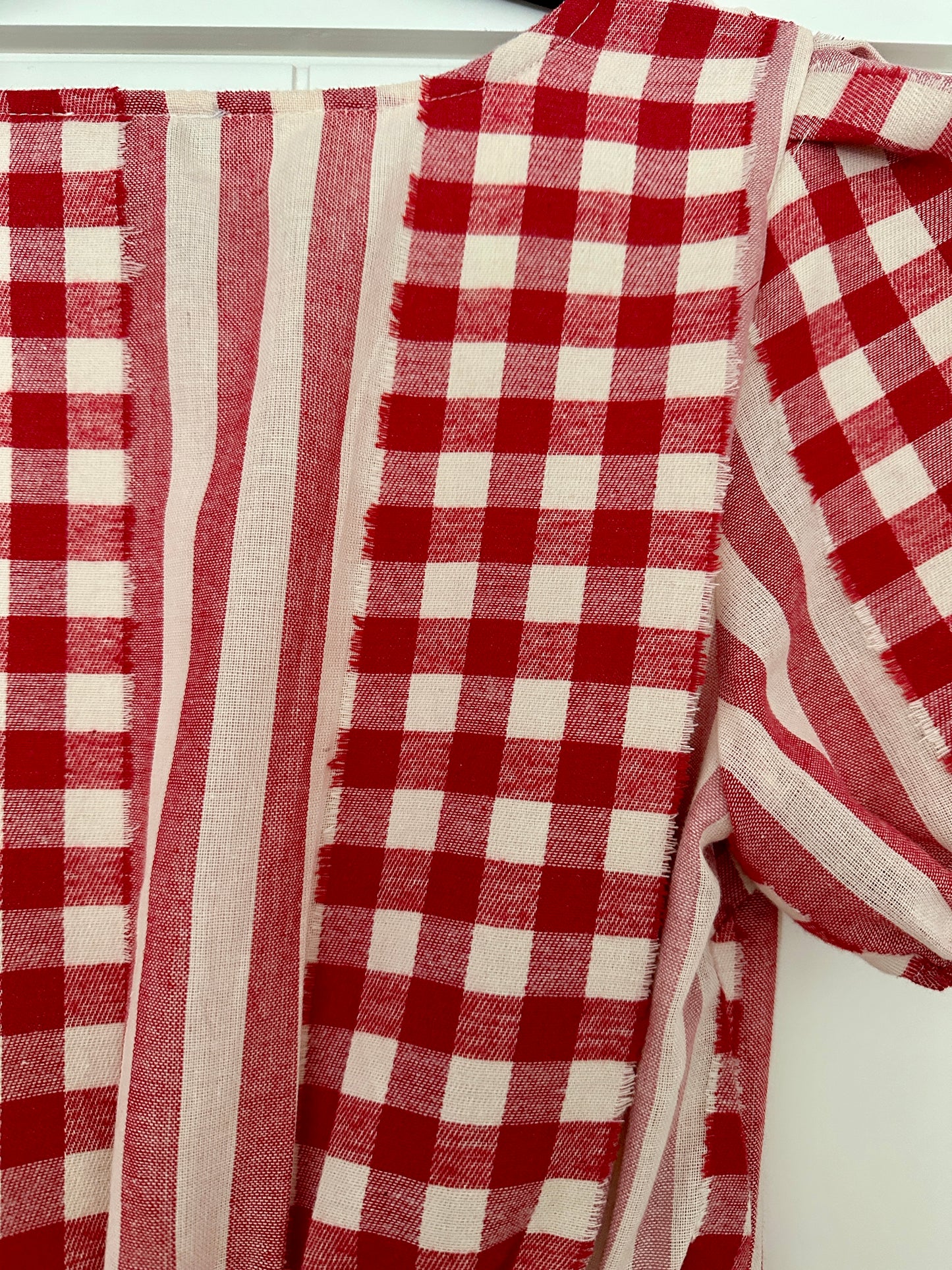The Lauren Gingham Dress in Red and Pink