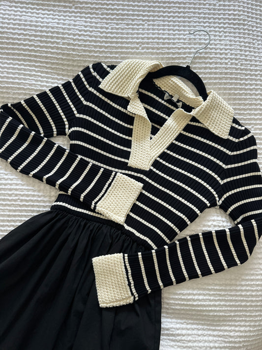 The Juliet Striped Sweater Dress