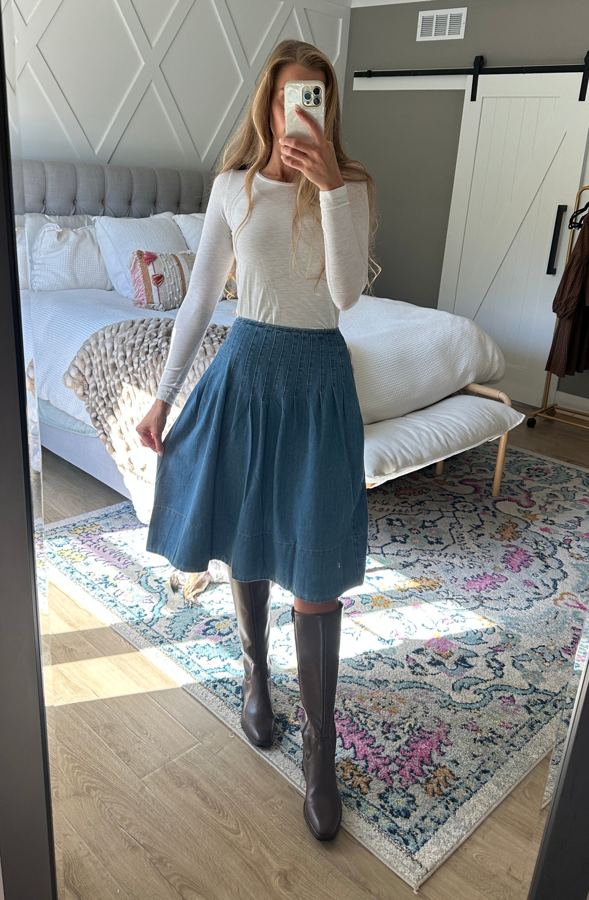 The Reese Denim Skirt