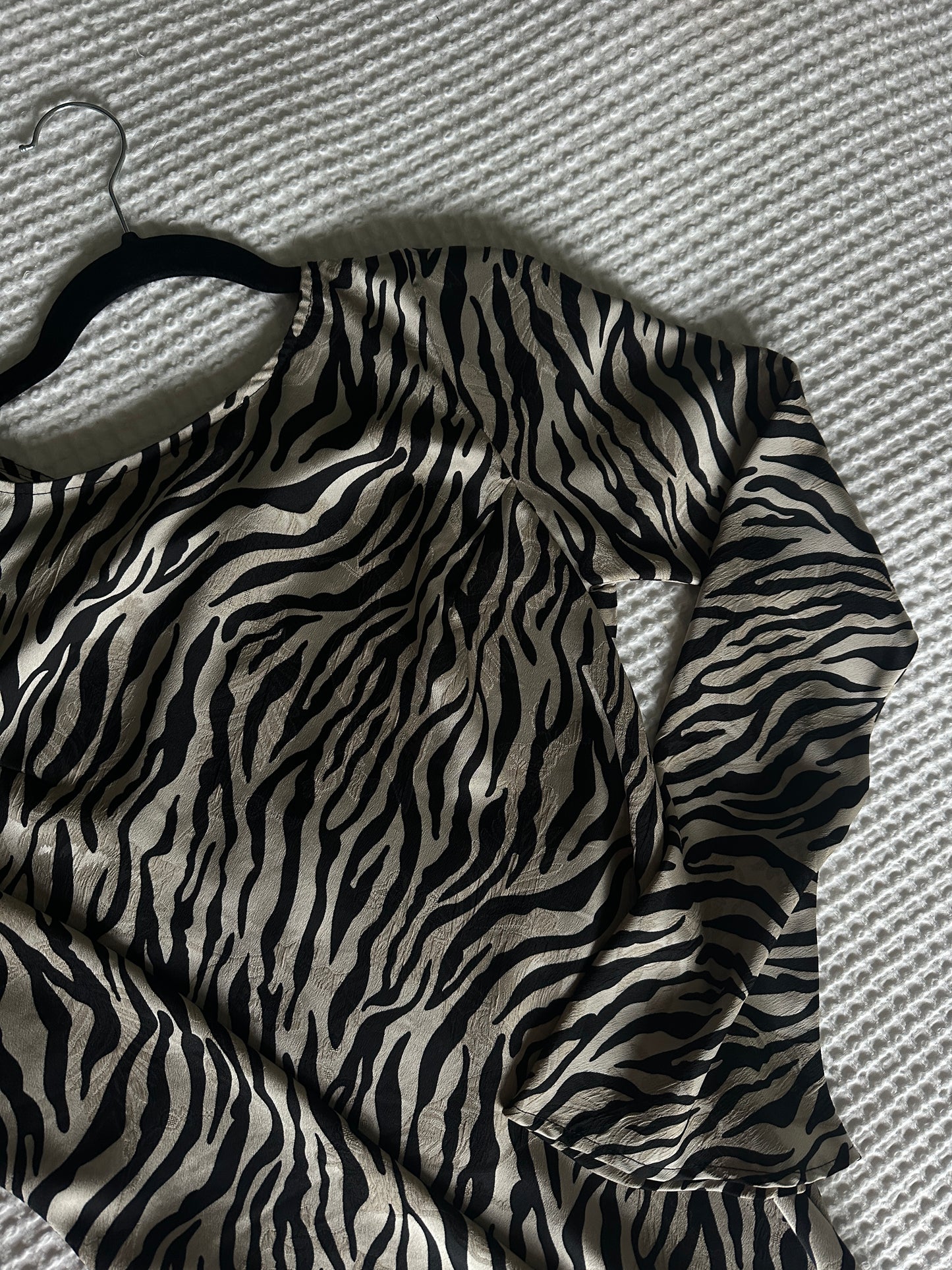 The Sofie Satin Dress in Zebra Mix