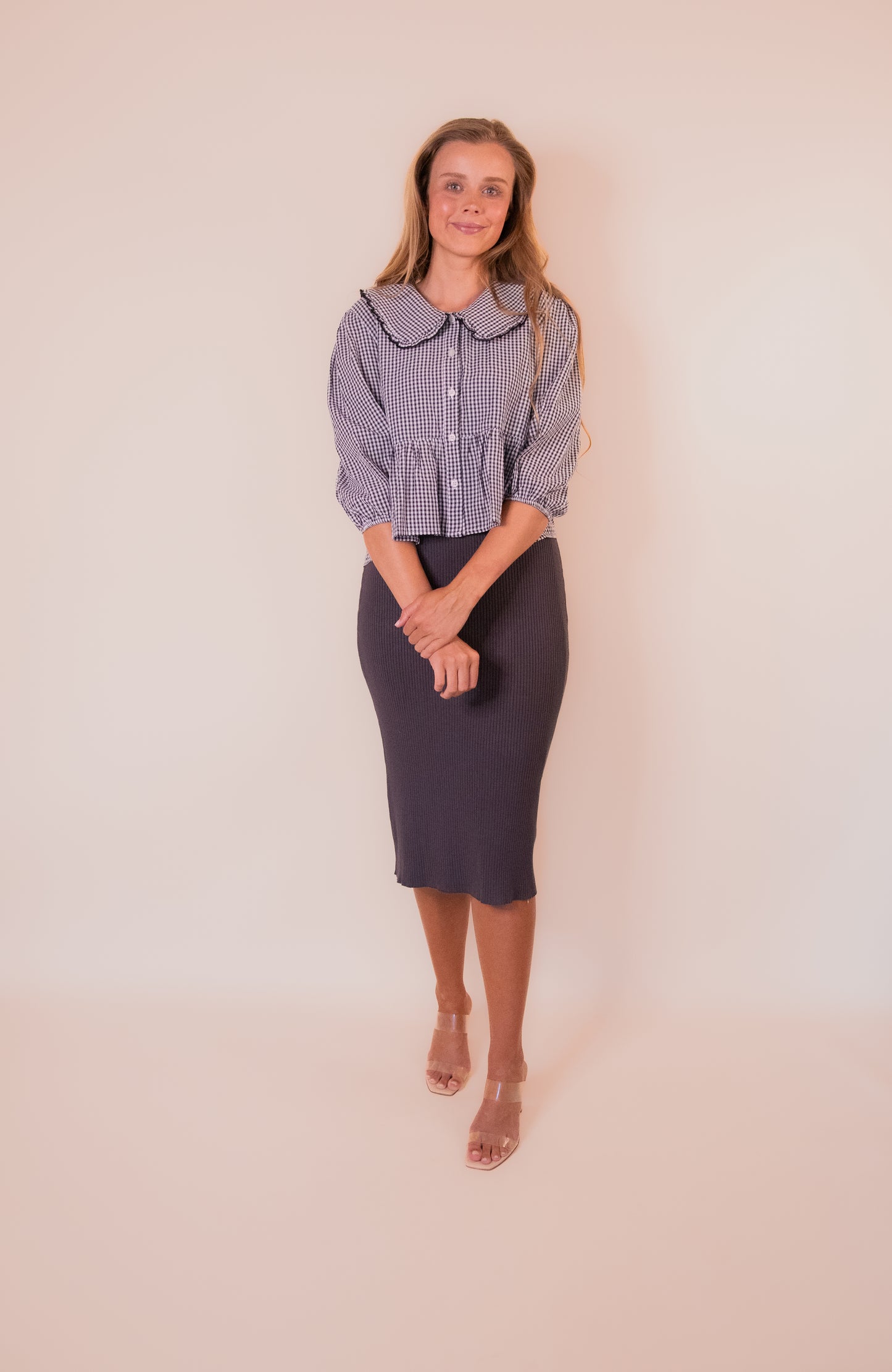 The Maisy Tank Layering Sweater Dress in Charcoal