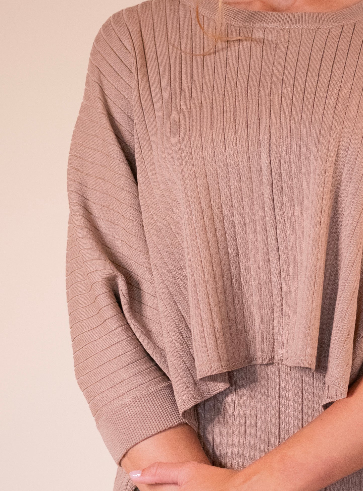 RESTOCKED - The Mina Ribbed Knit Dress Set in Mocha