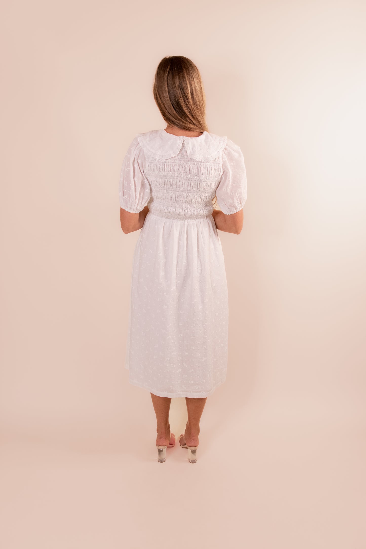 The Lani Collar Eyelet Dress