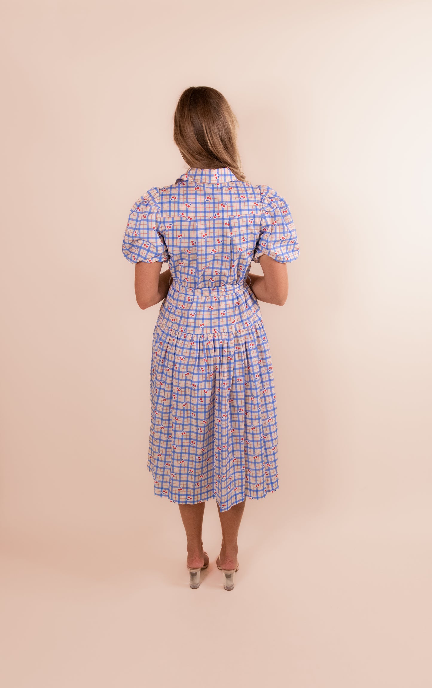 The Scottie Collar Dress in Cherries
