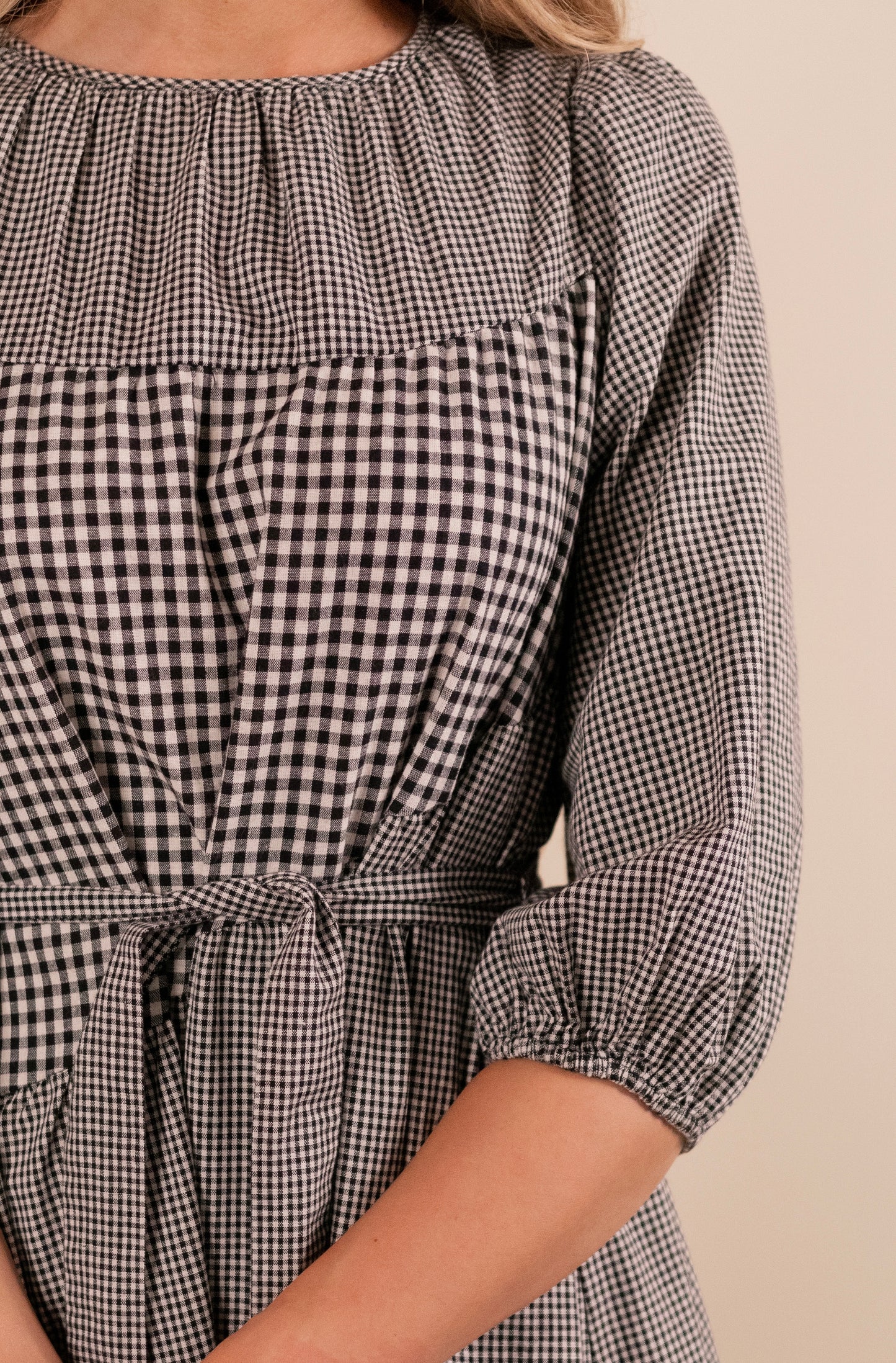 The Bella Gingham Tiered Dress