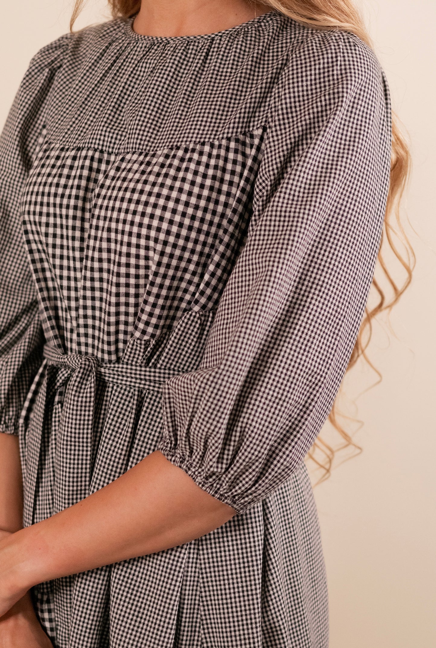 The Bella Gingham Tiered Dress