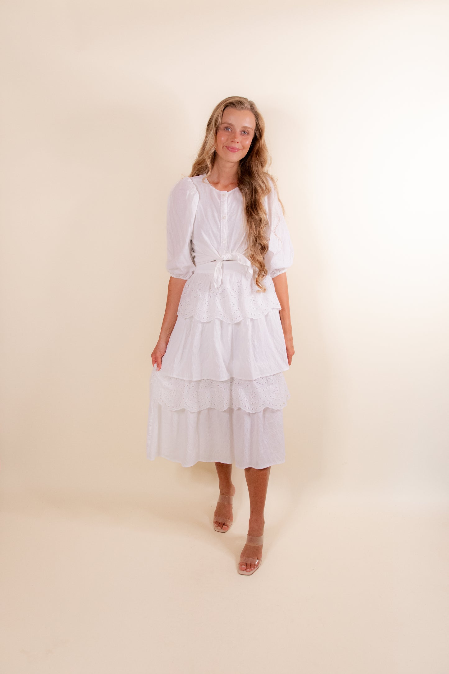 The Lucy Ruffle Eyelet Skirt