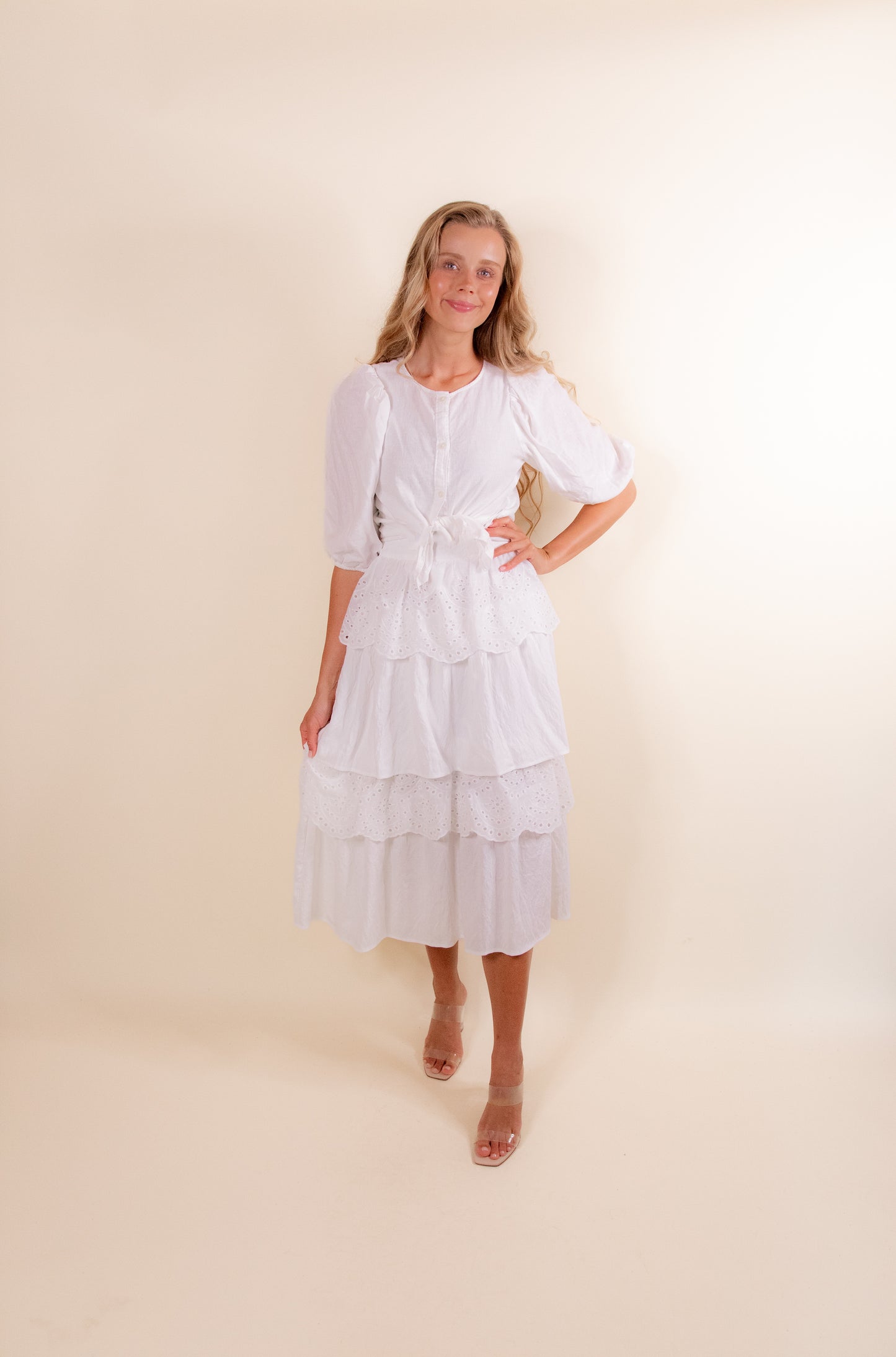 The Lucy Ruffle Eyelet Skirt