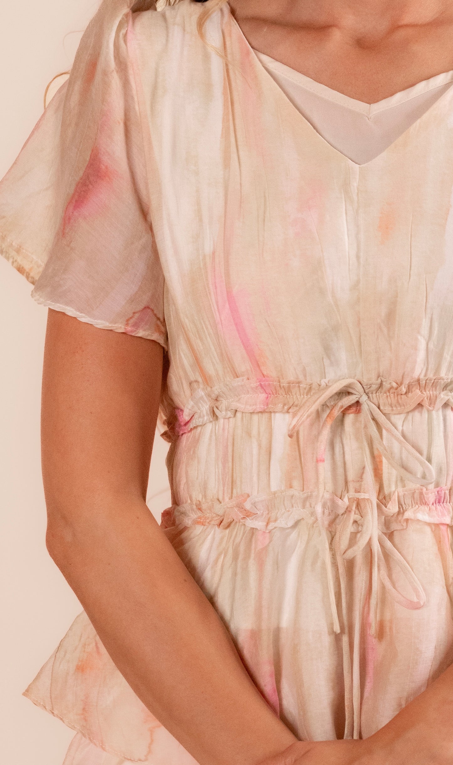 The Sienna Ruffle Dress in Watercolor