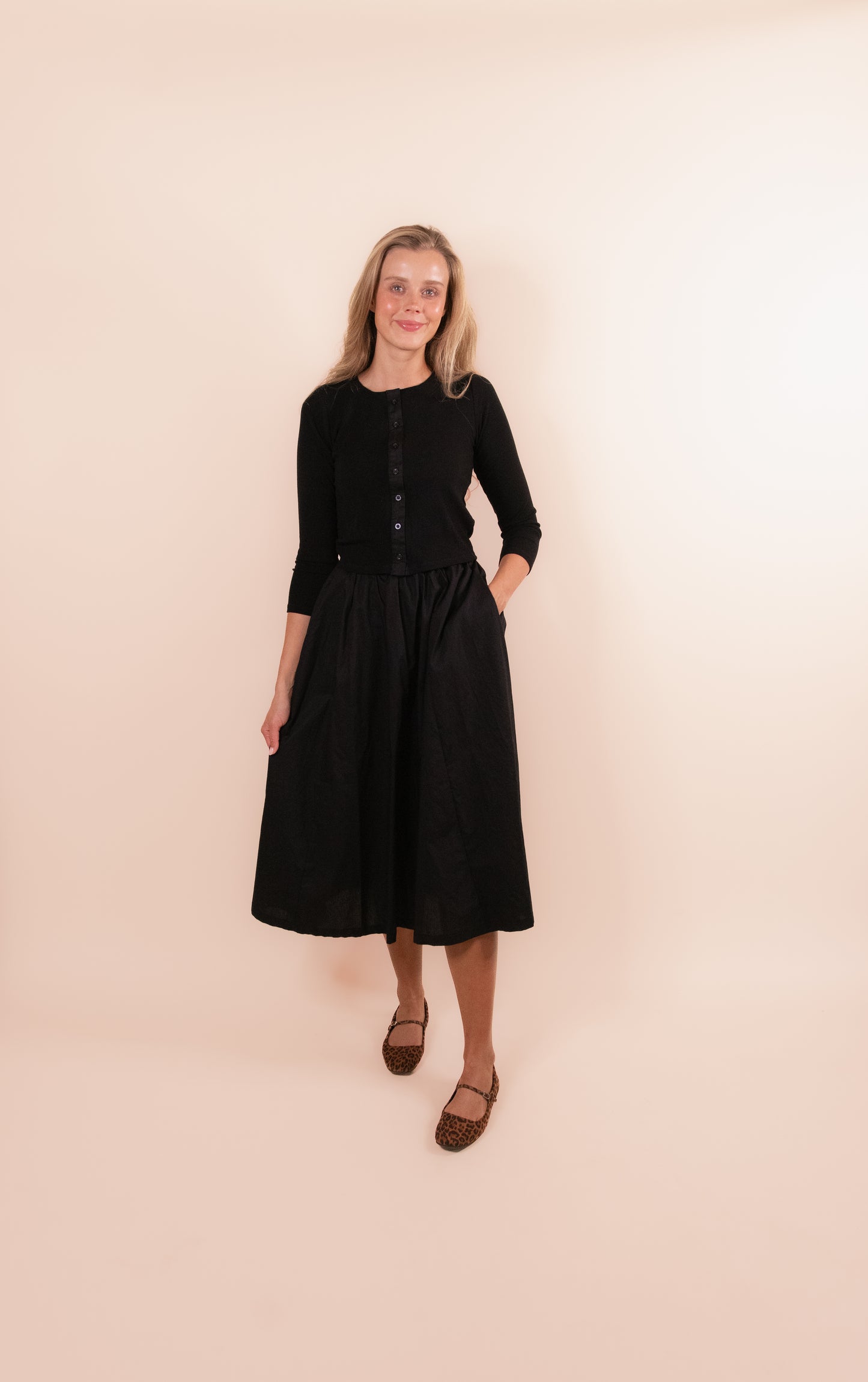 The Lola Cardigan Set in Black