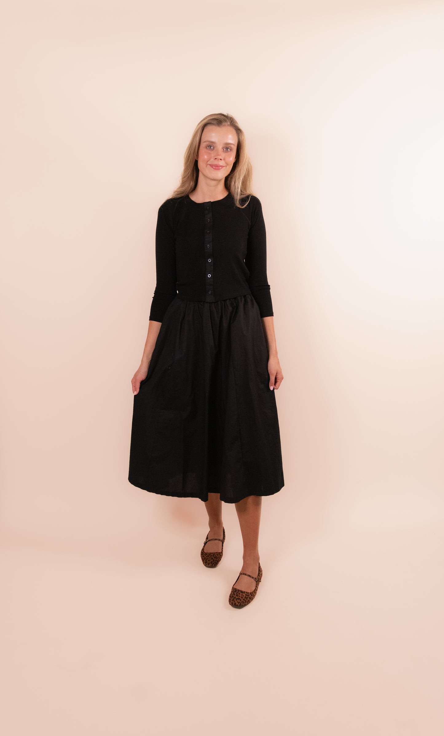 The Lola Cardigan Set in Black
