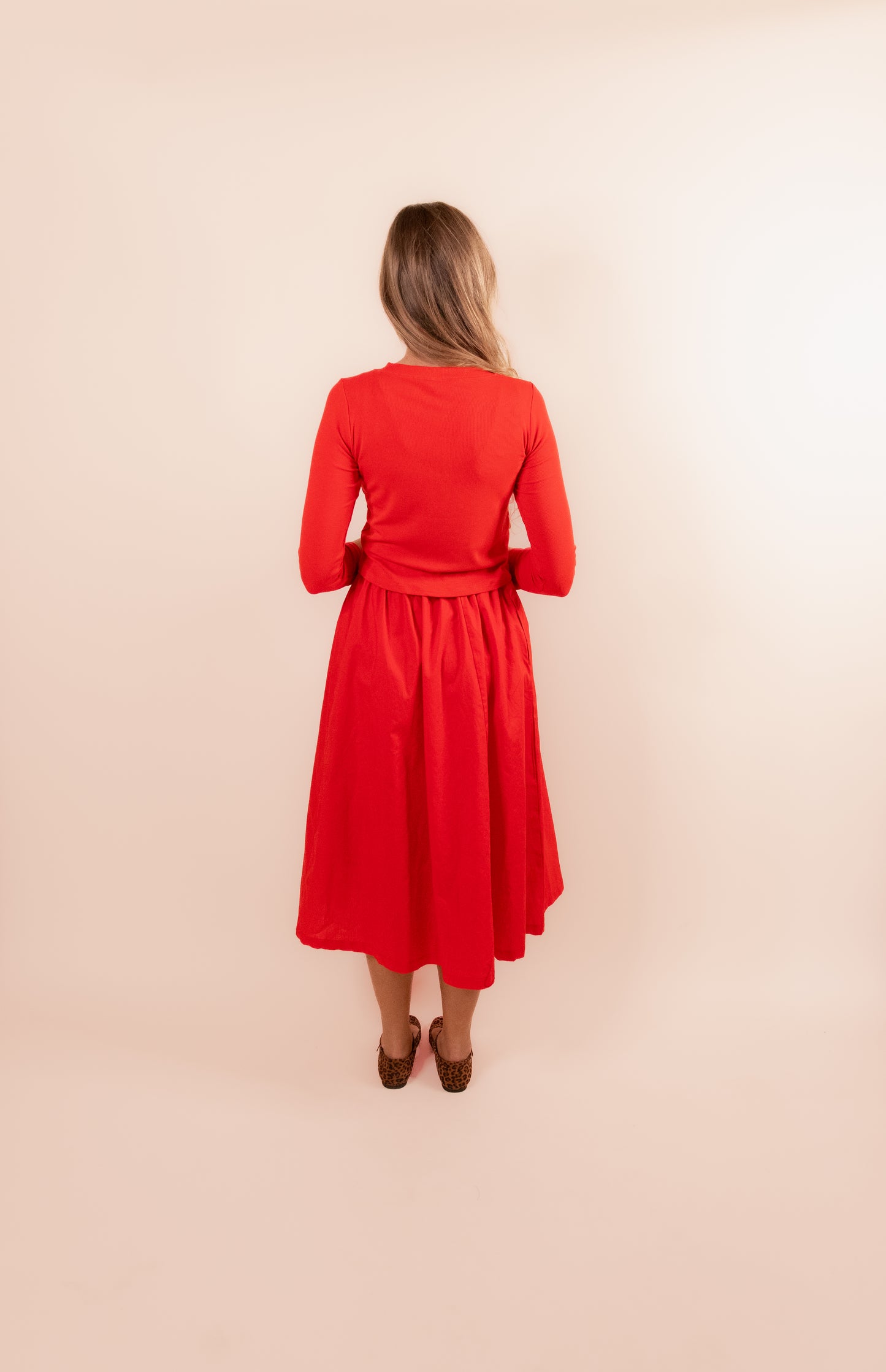 The Lola Cardigan Set in Cherry Glaze
