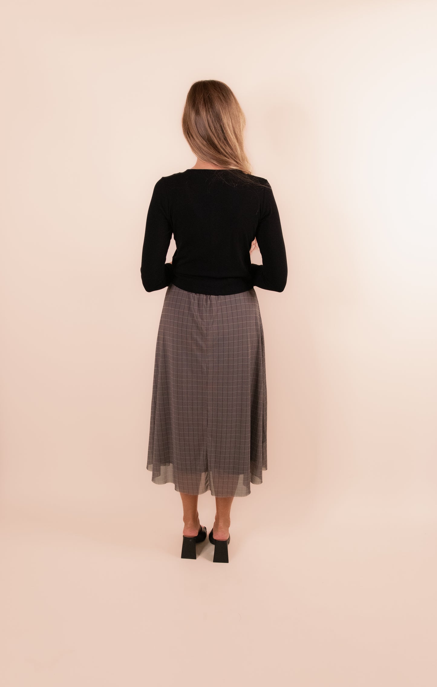 The Ivy Plaid Mesh Skirt