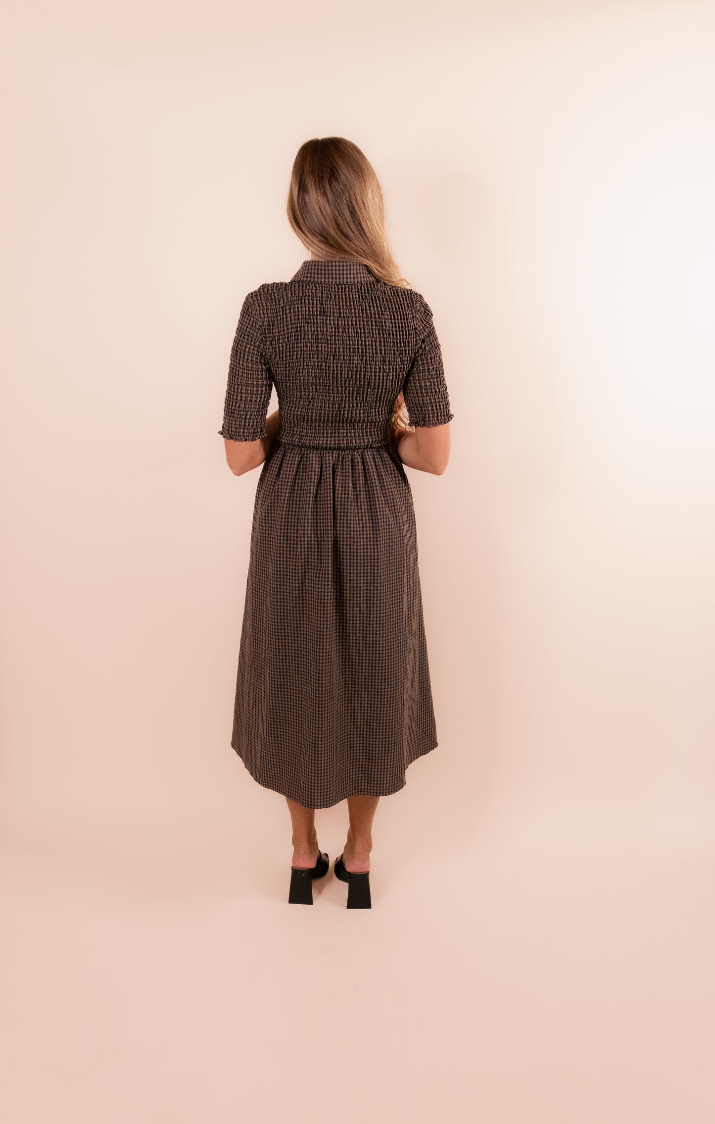 The Scarlett Smocked Gingham Dress