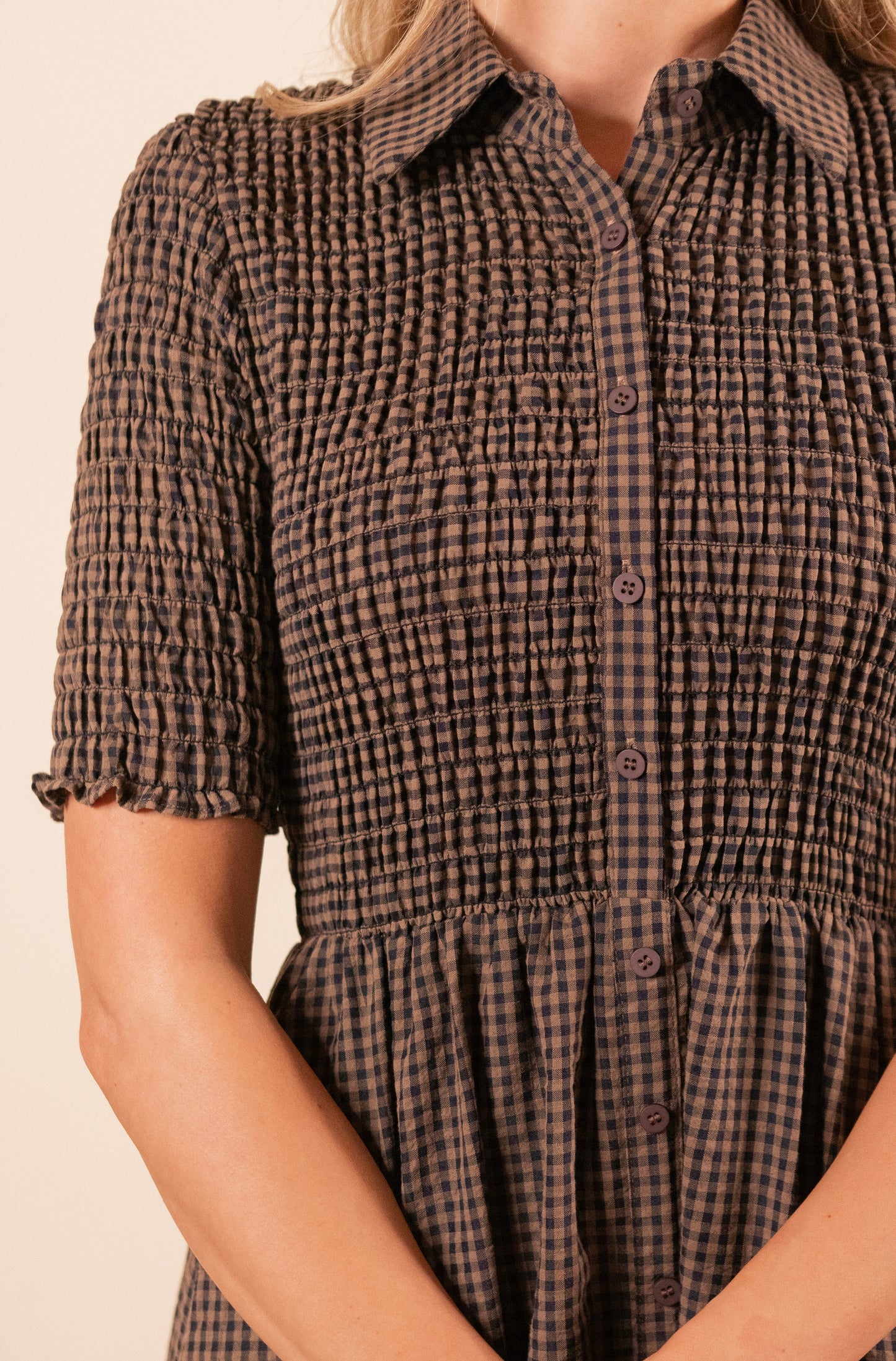 The Scarlett Smocked Gingham Dress