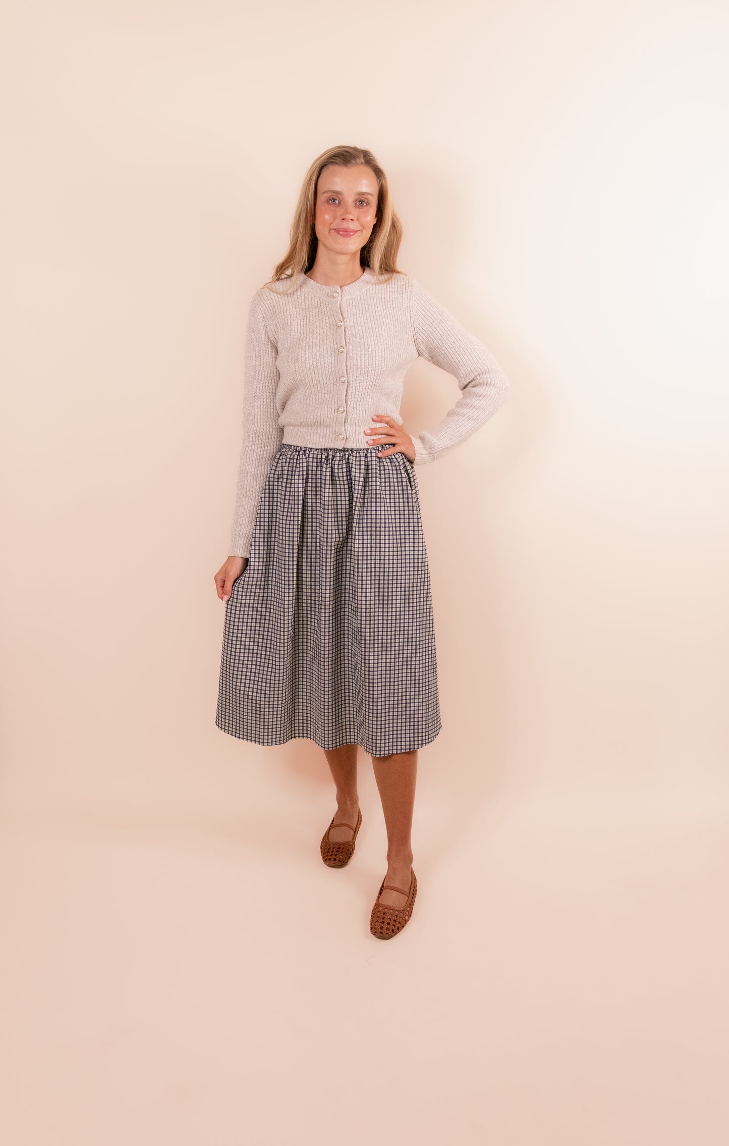 The Hazel Plaid Midi Skirt