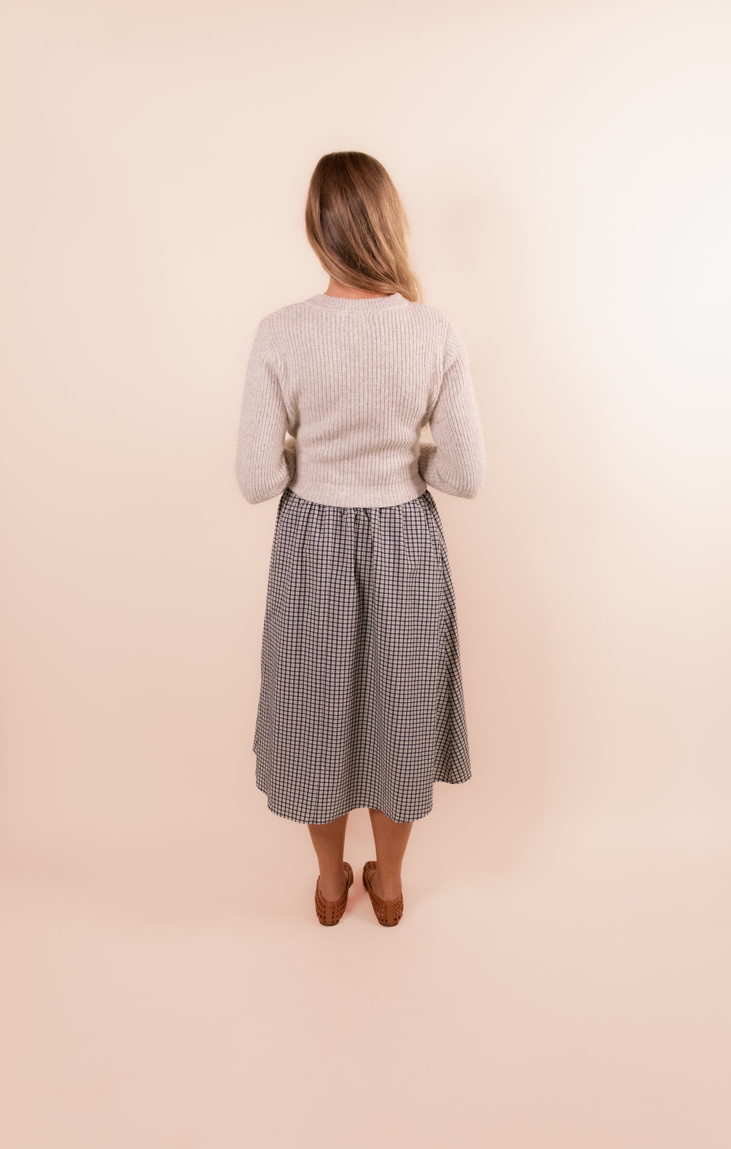 The Hazel Plaid Midi Skirt