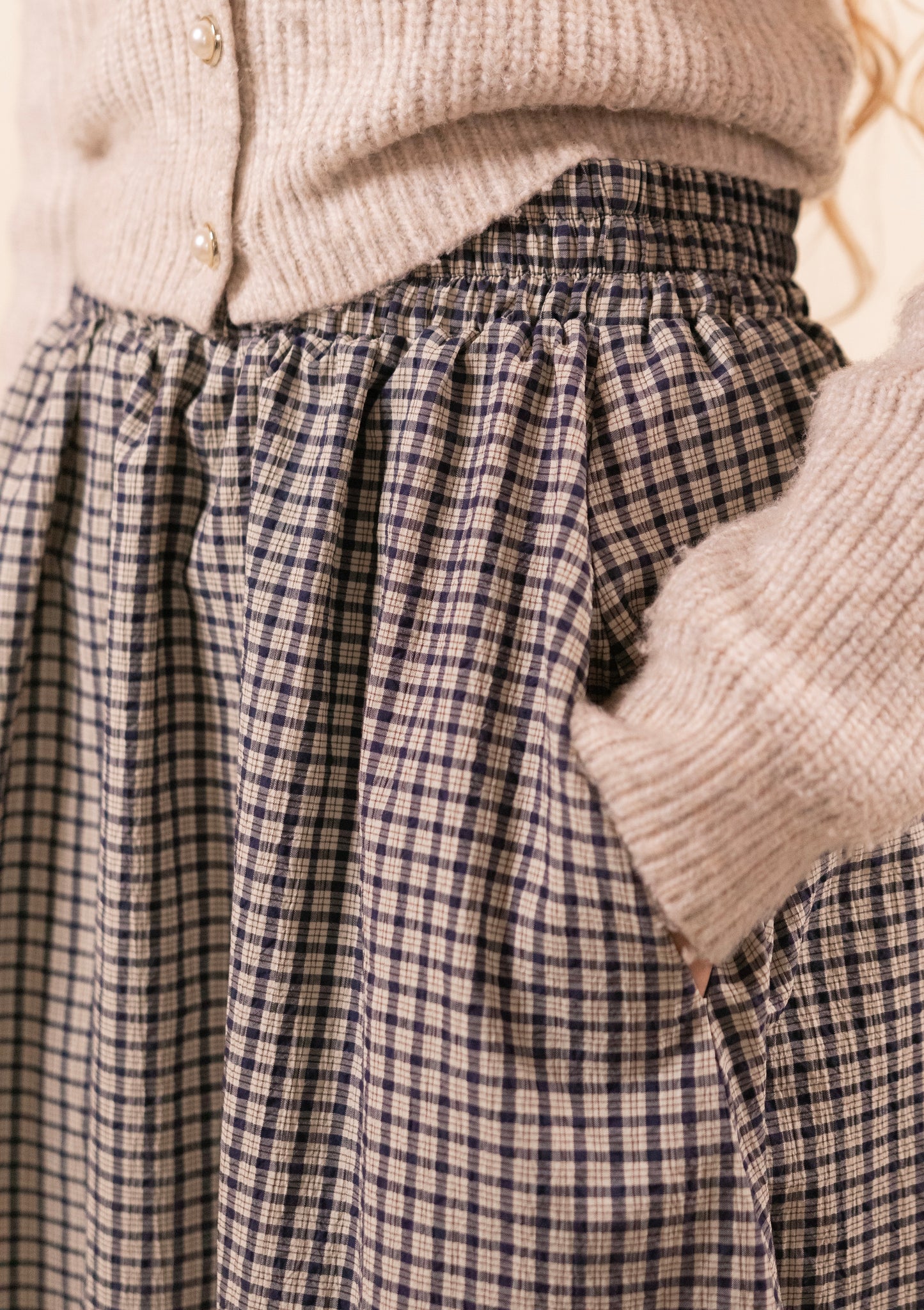The Hazel Plaid Midi Skirt
