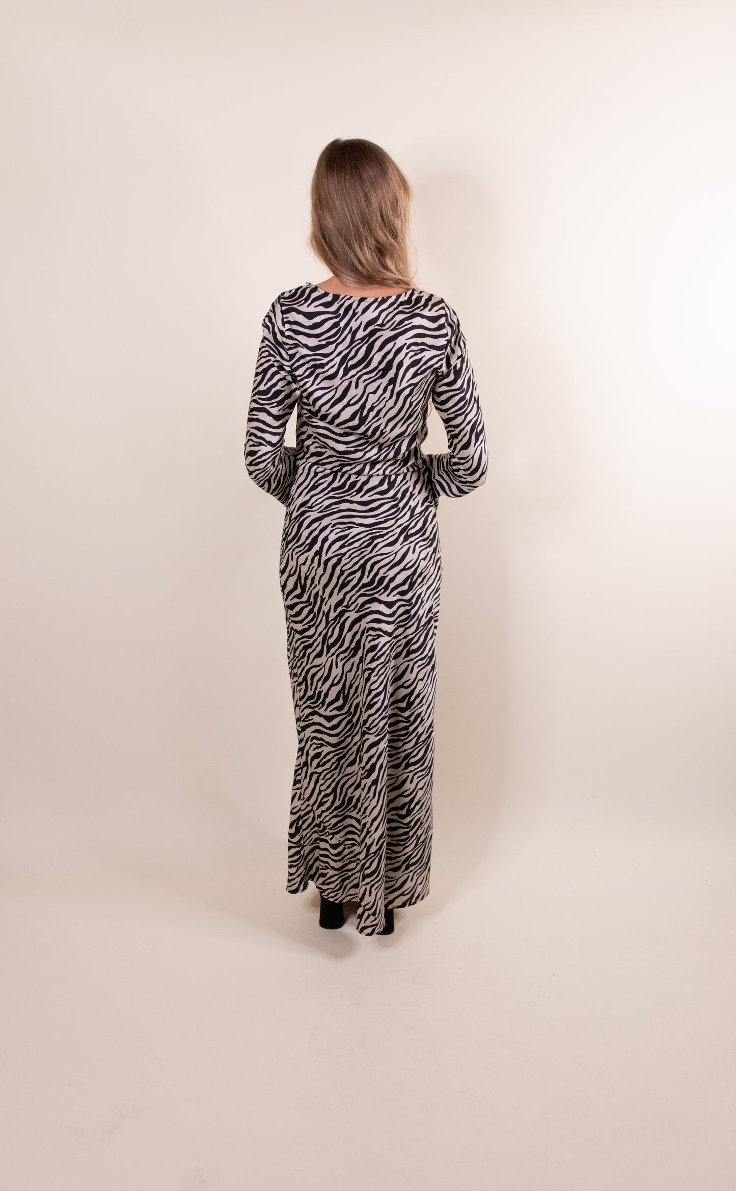 The Sofie Satin Dress in Zebra Mix
