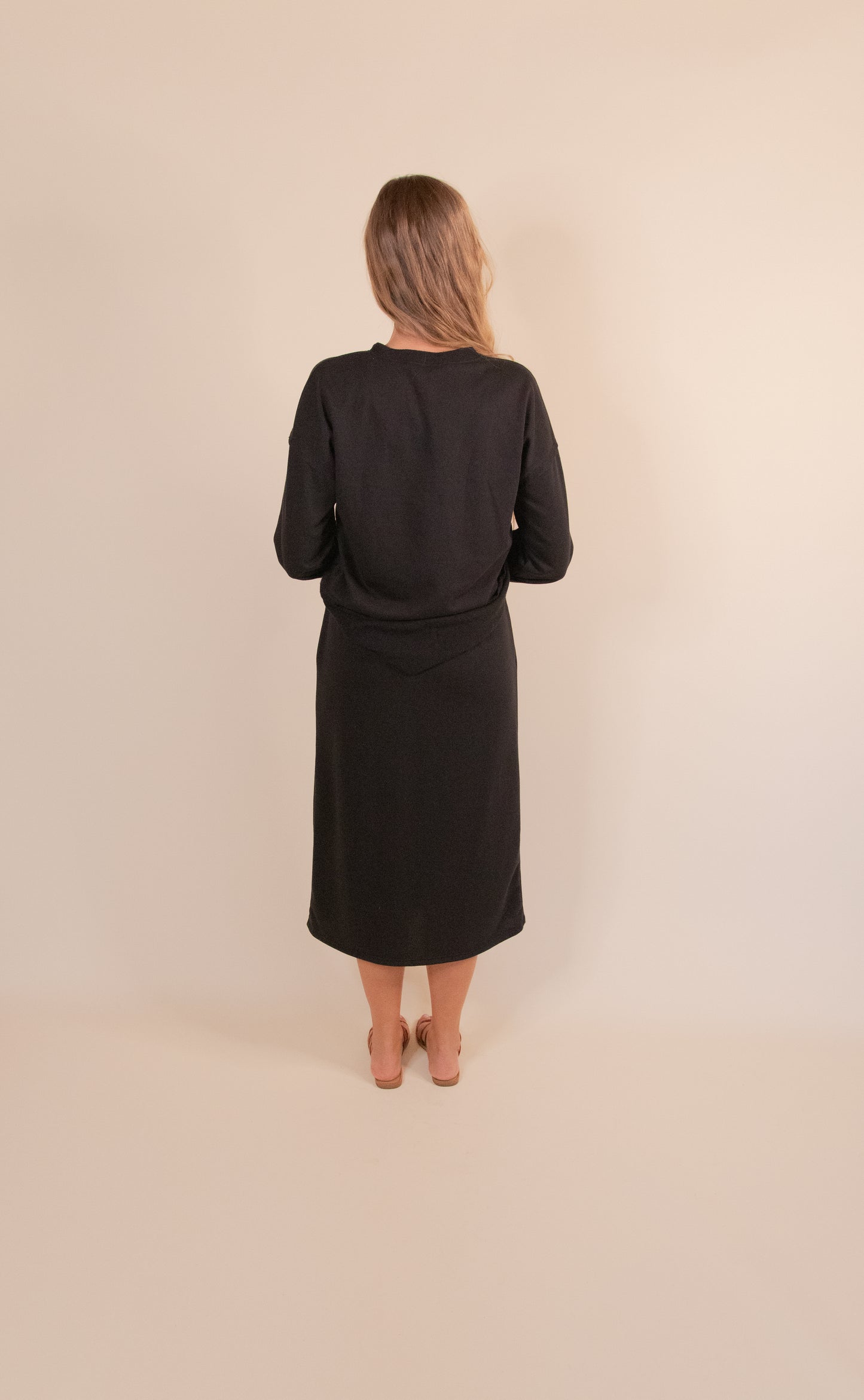 The Kennedy Lounge Set in Black Knit ** SKIRT ONLY
