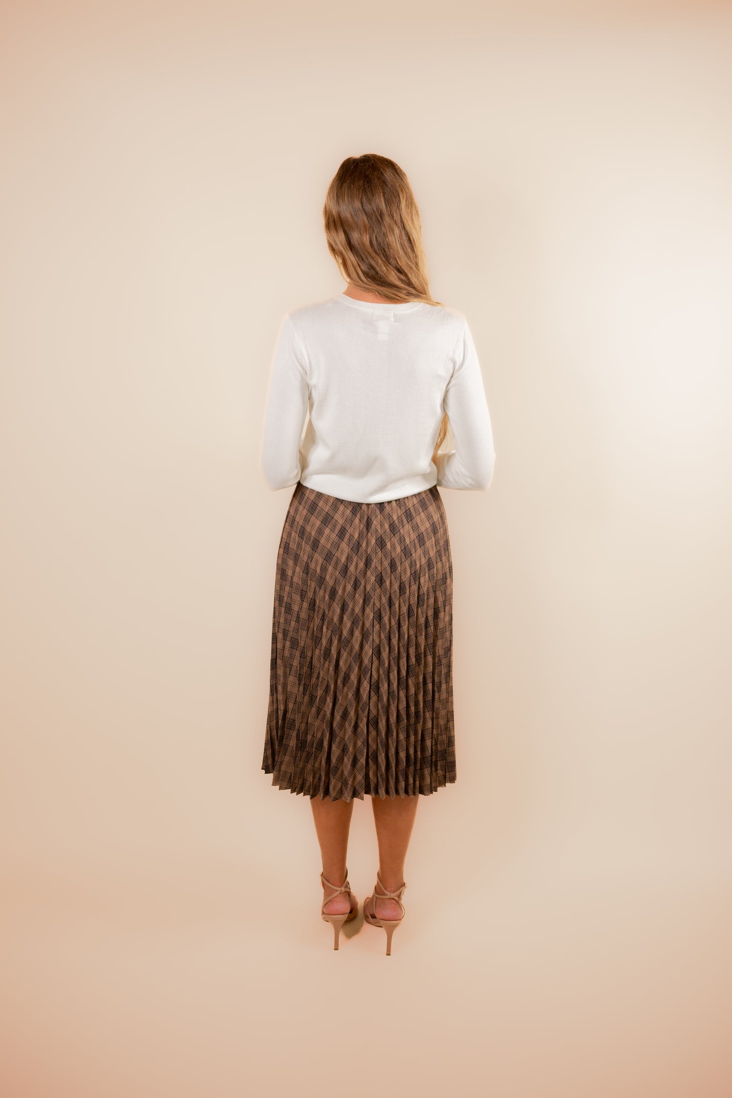 The Ava Plaid Midi Skirt