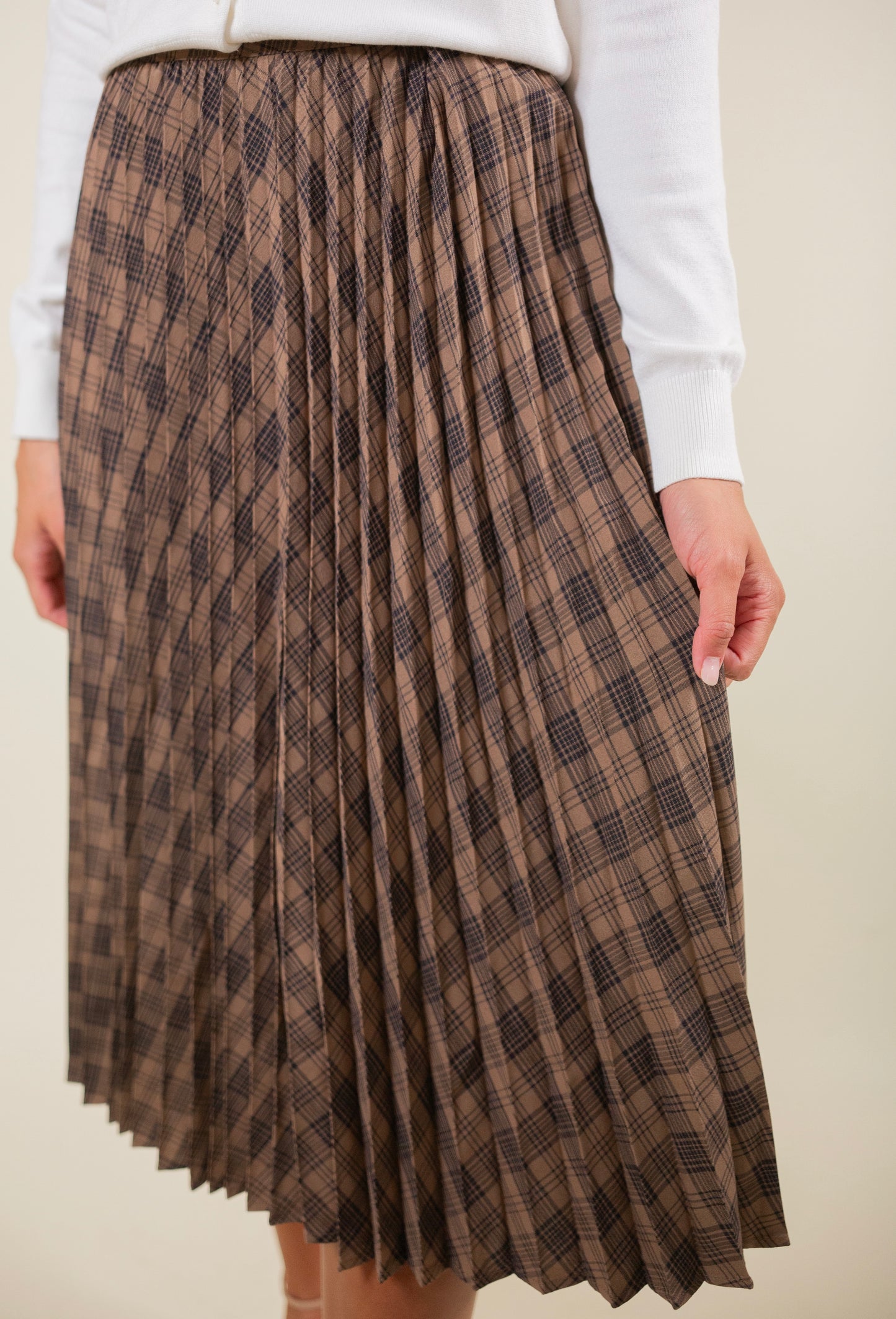 The Ava Plaid Midi Skirt