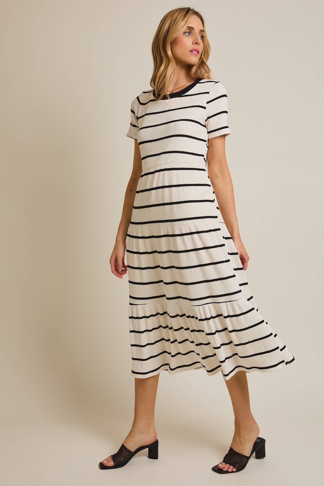 The Stevie Ribbed Knit T-Shirt Dress