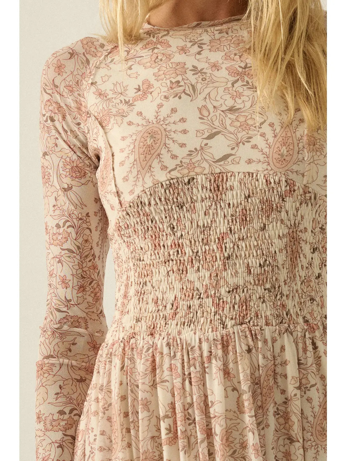 The Emmerson Spring Floral Mesh Dress