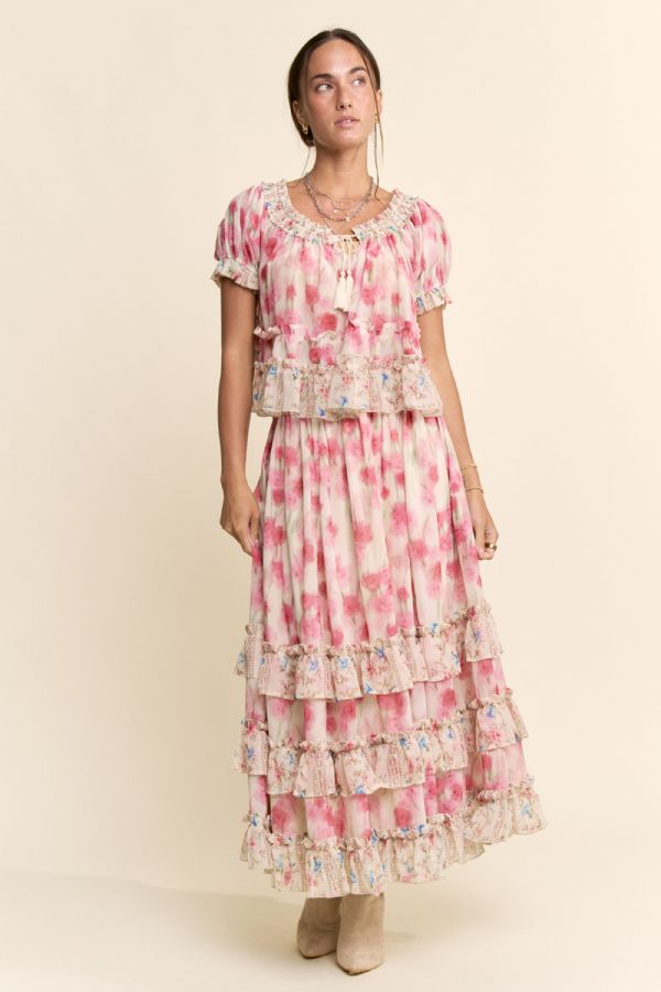The Elle Floral Chiffon Set