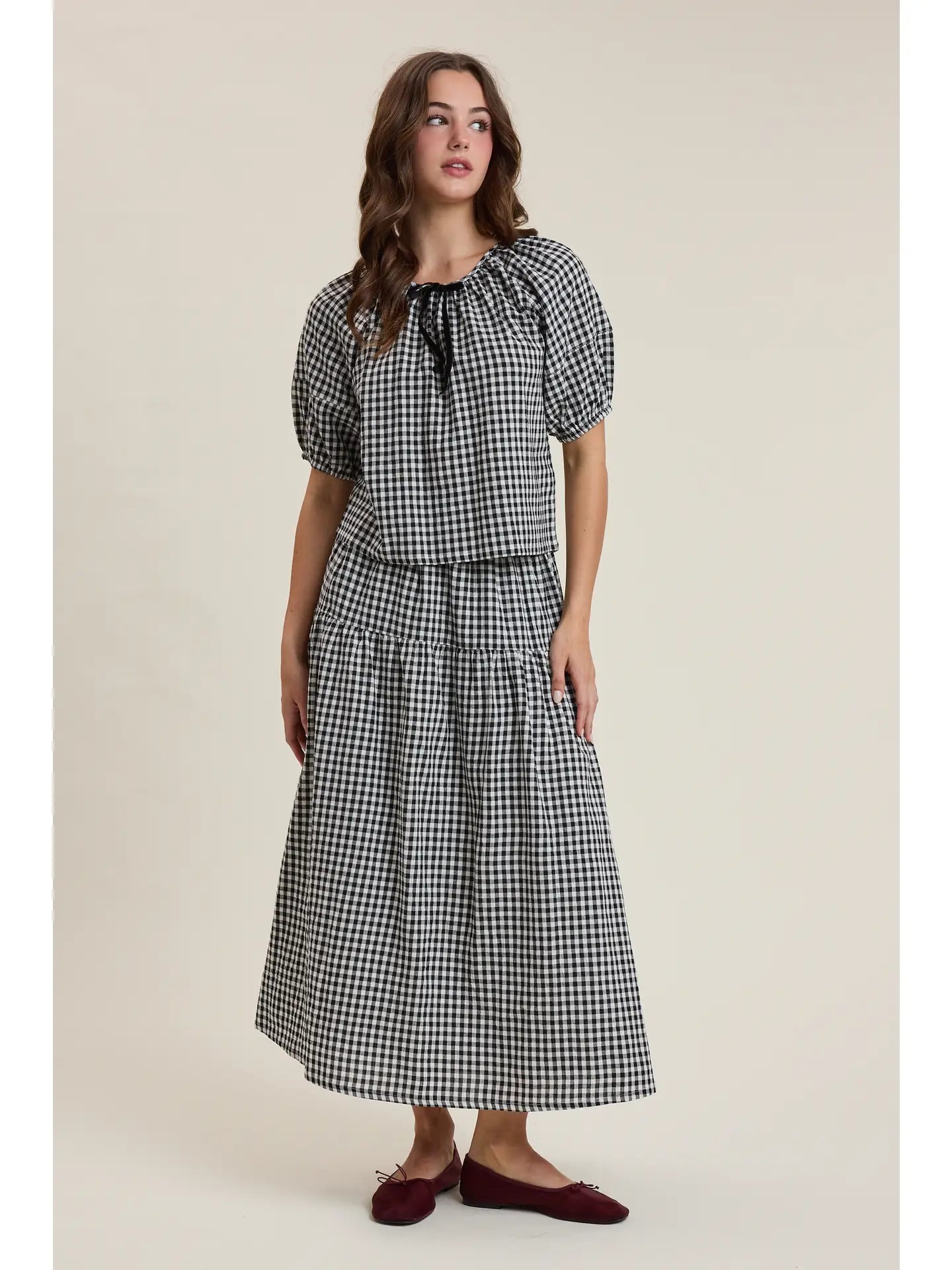 The Quinn Gingham Set in Black and White