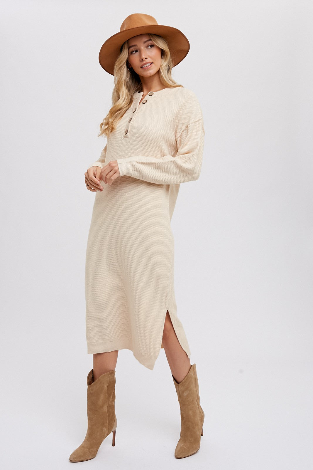 The Kennedy Knit Dress in Buttercream