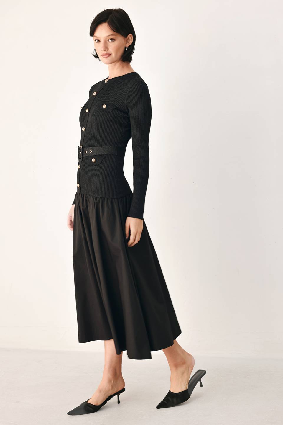 The Camille Drop Waist Knit Dress