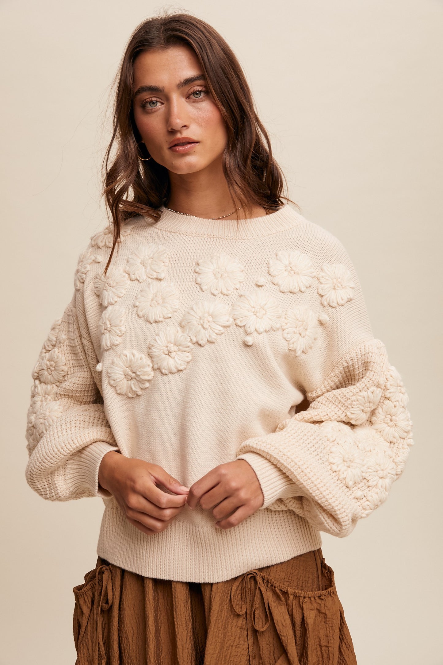 The Kendra Embroidered Floral Sweater