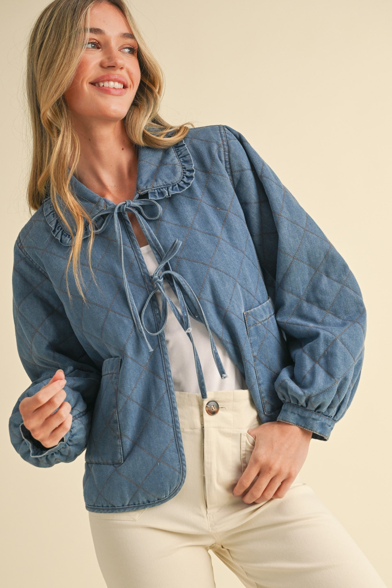 The Ellen Bow Denim Jacket