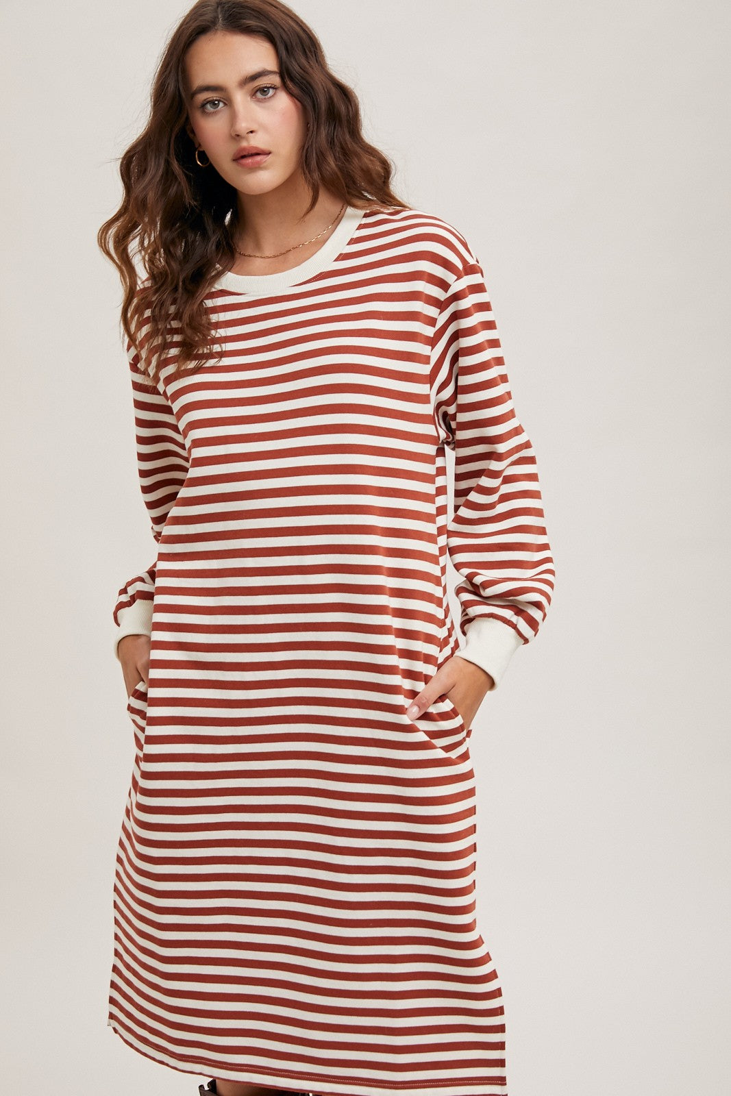 RESTOCKED - The Sienna French Terry Sweater Dress