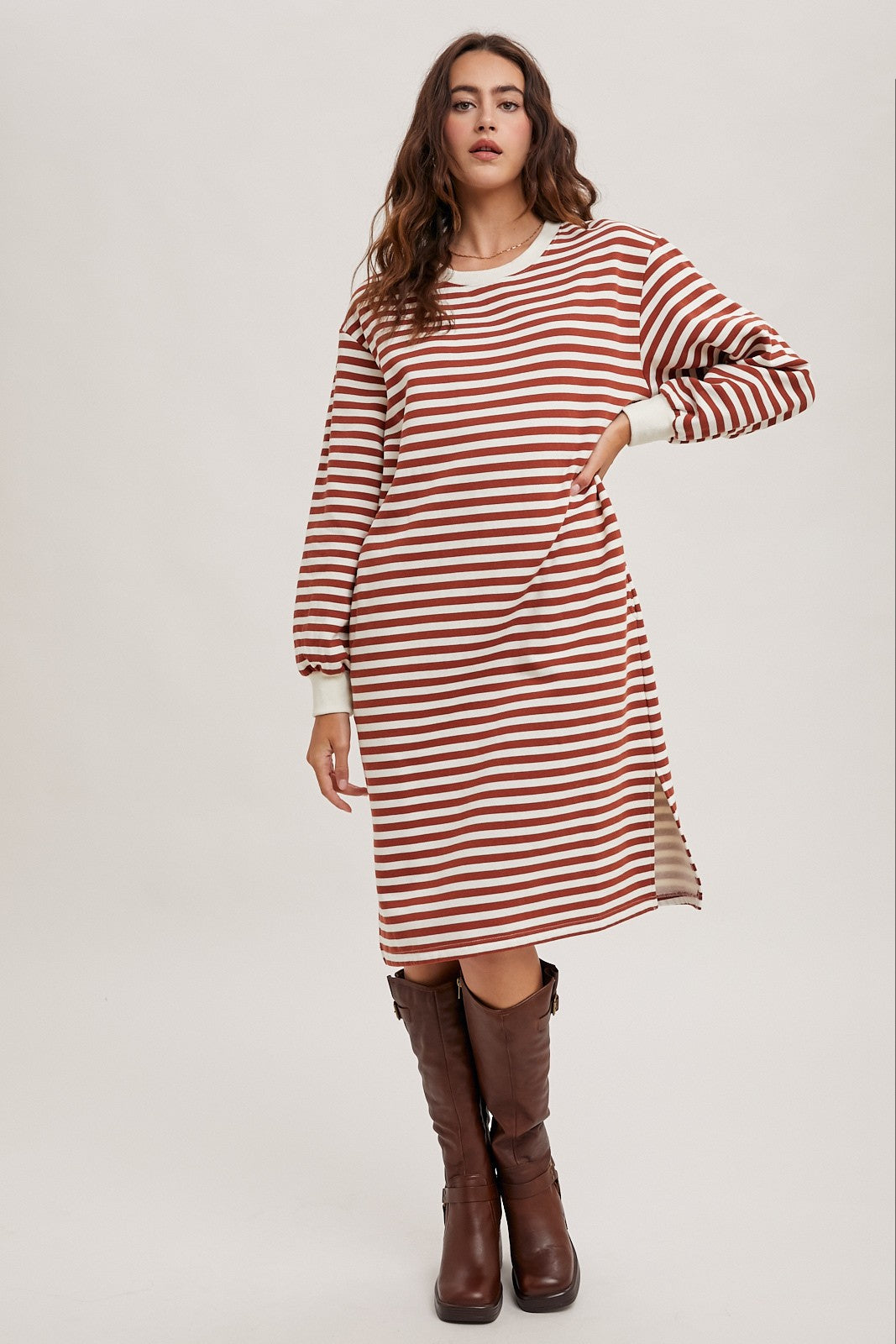 RESTOCKED - The Sienna French Terry Sweater Dress