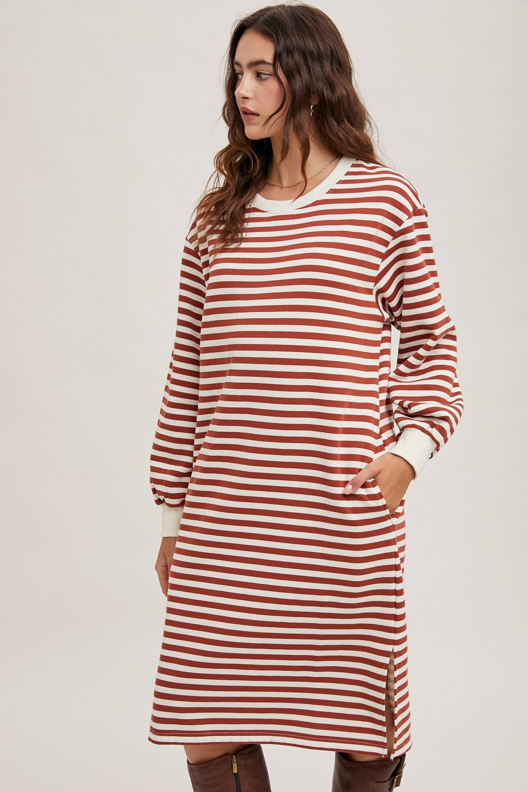 RESTOCKED - The Sienna French Terry Sweater Dress