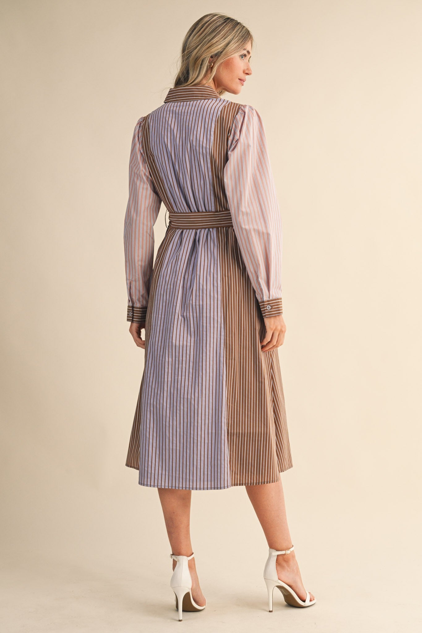 The Lauren Mixed Striped Shirt Dress