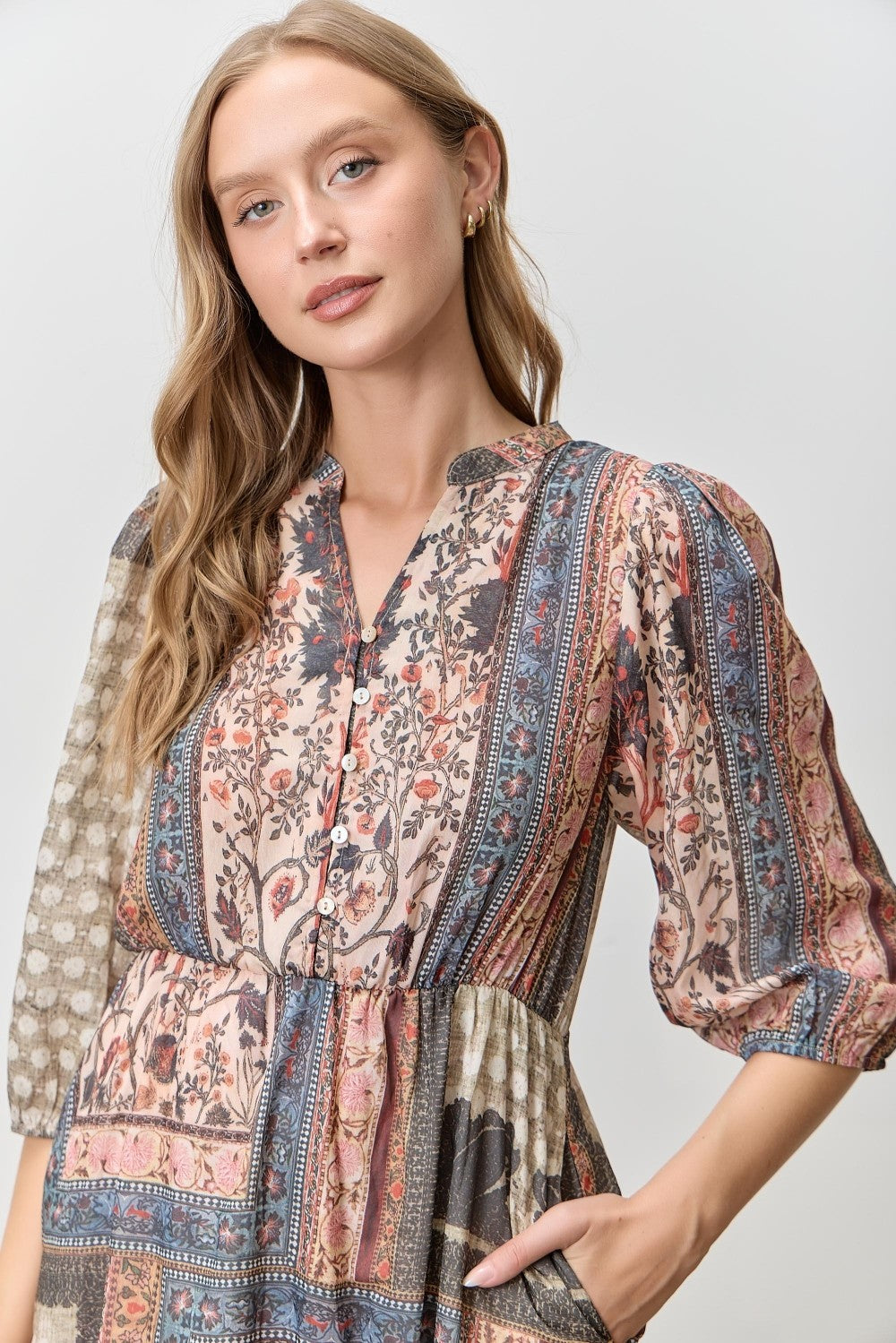 The Jade Patterned Midi Dress