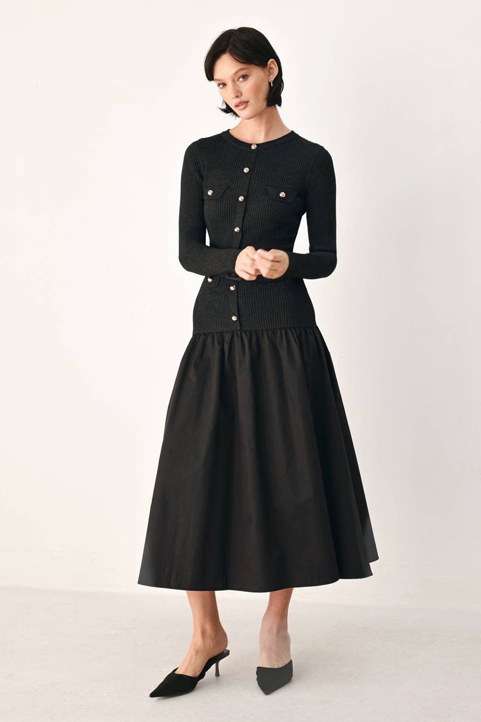 The Camille Drop Waist Knit Dress