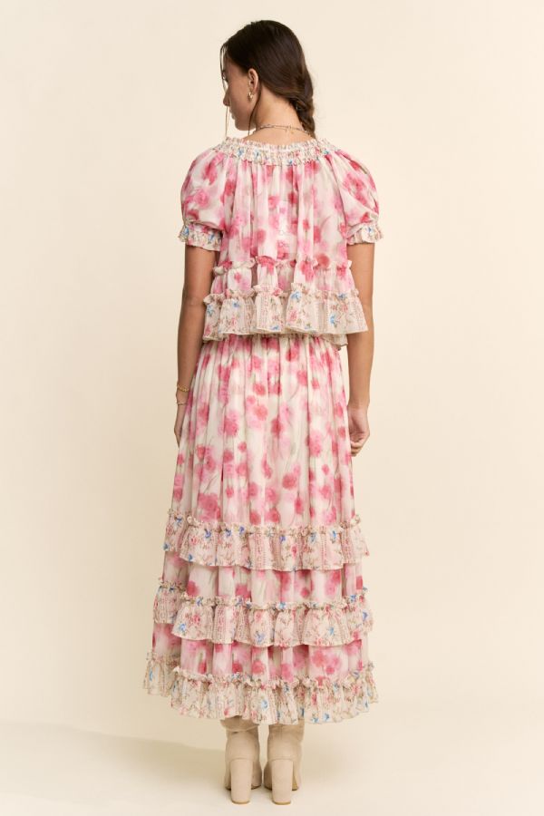 The Elle Floral Chiffon Set