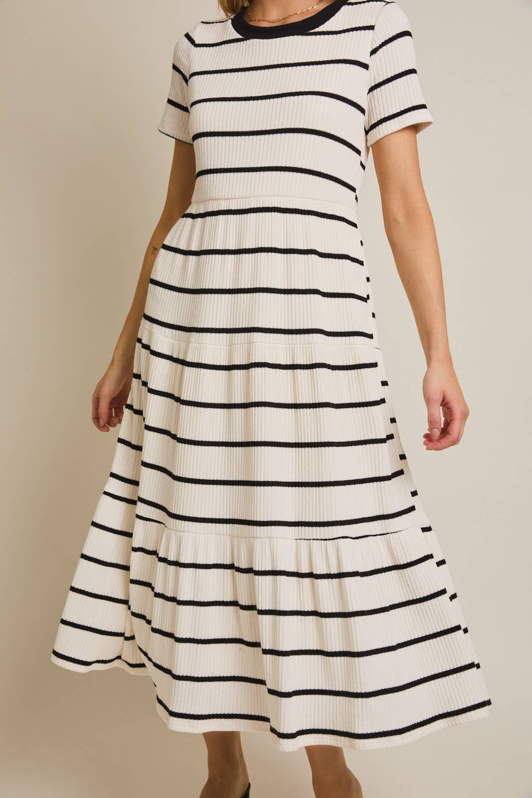 The Stevie Ribbed Knit T-Shirt Dress
