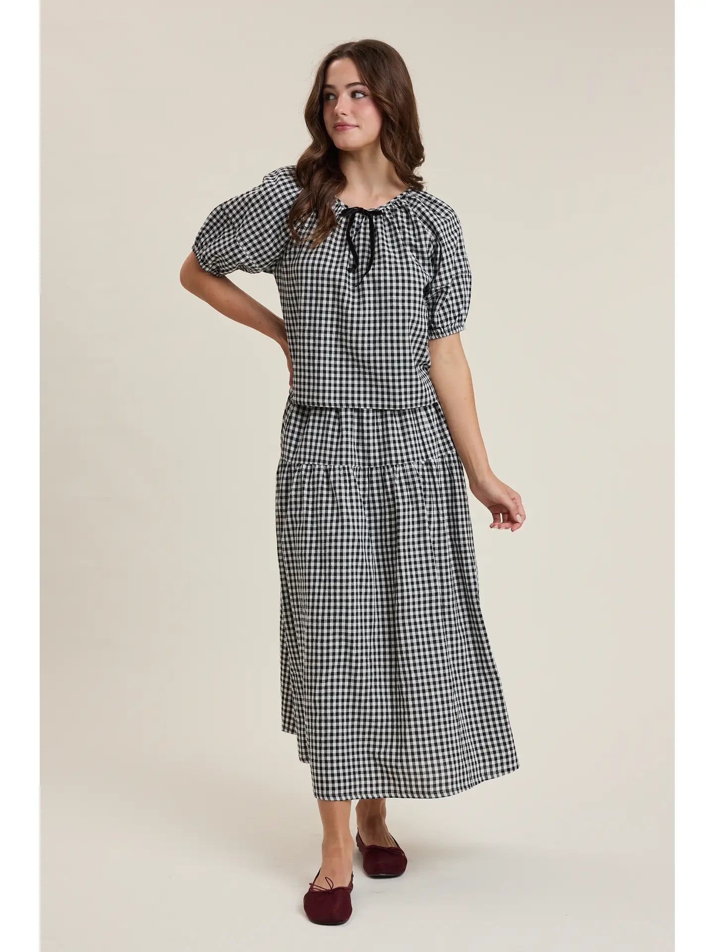 The Quinn Gingham Set in Black and White