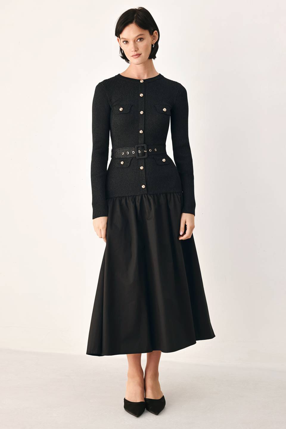 The Camille Drop Waist Knit Dress