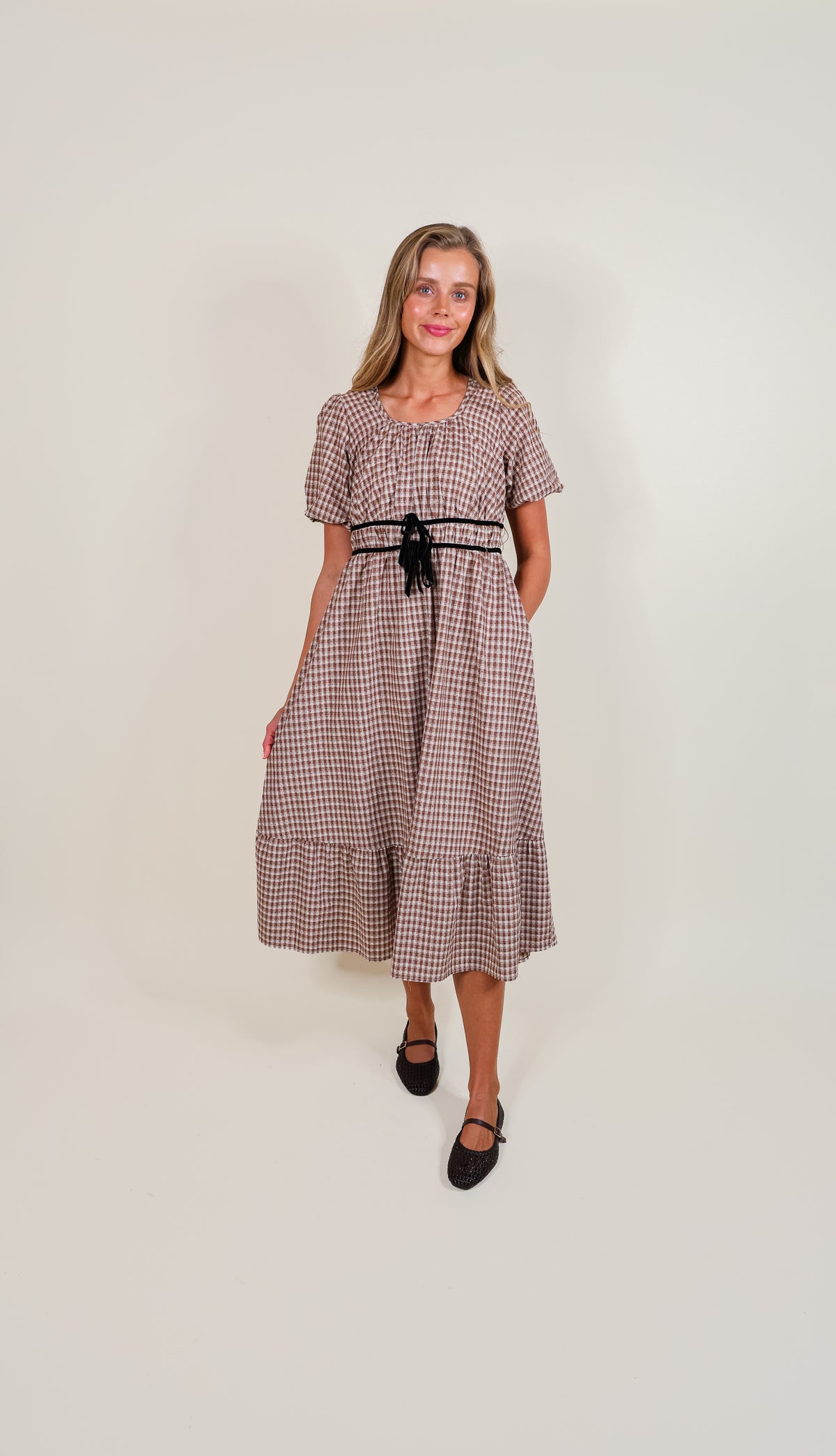 The Iris Gingham Babydoll Dress