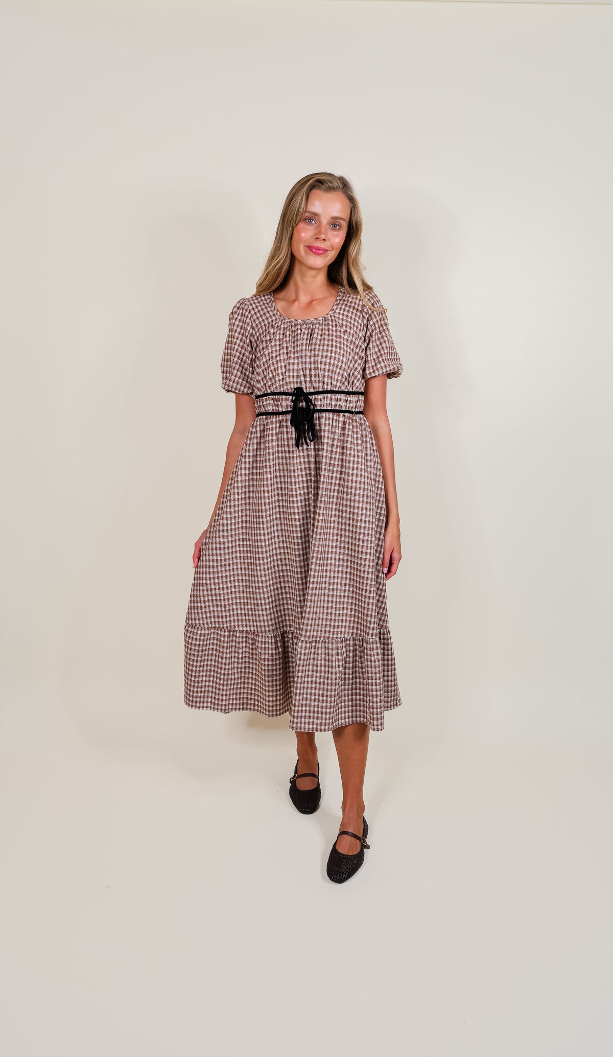 The Iris Gingham Babydoll Dress